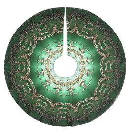 Grüner Dekorativer Baumschurz Polyester Weihnachtsbaumdecke