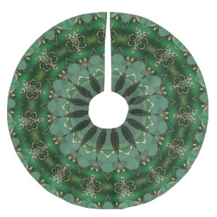 Grüner Dekorativer Baumschurz Polyester Weihnachtsbaumdecke