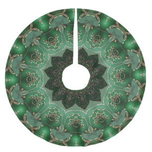 Grüner Dekorativer Baumschurz Polyester Weihnachtsbaumdecke