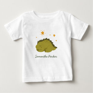 Grüner Dinosaur Twinkle Star Geschlechtsneutral  Baby T-shirt