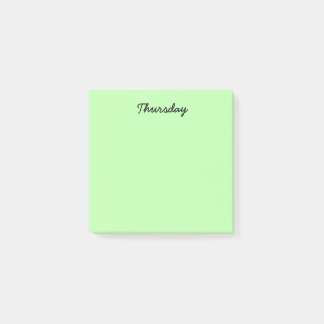 Grüner Donnerstag Post-it Klebezettel
