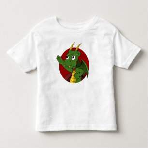 Grüner Drache Cartoon Kleinkind T - Shirt