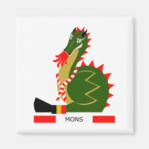 Grüner Drache der Stadt Mons, Belgien Magnet