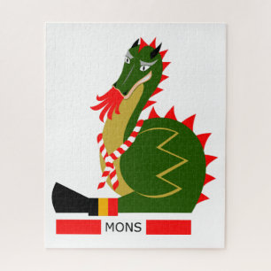 Grüner Drache der Stadt Mons, Belgien Puzzle
