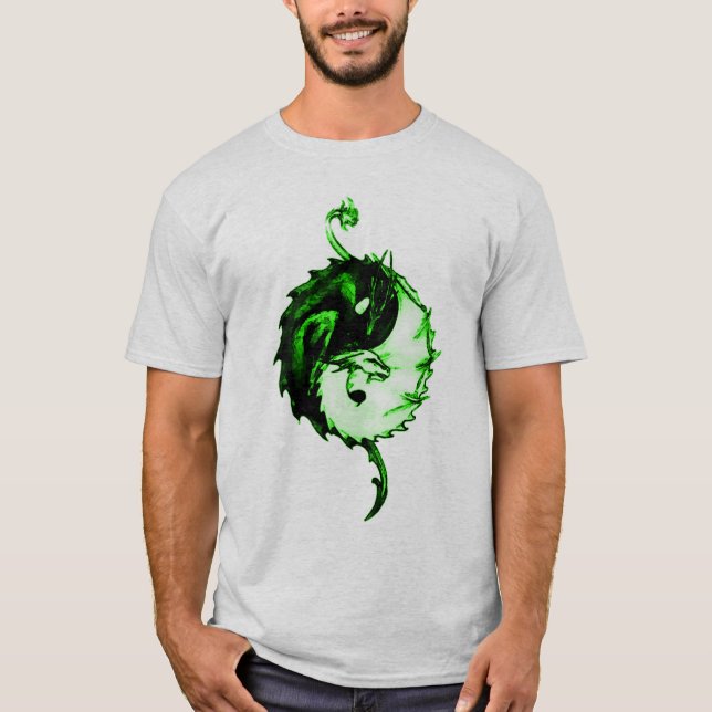 Grüner Drache-Einheits-Symbol T-Shirt (Vorderseite)
