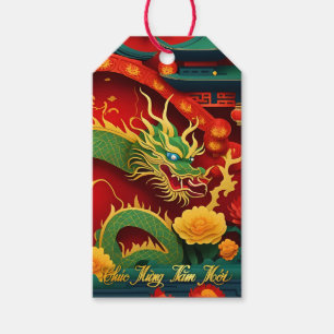 Grüner Drache in Vietnam - Neujahr 2024 Geschenkanhänger