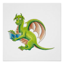 Grüner Drache Poster