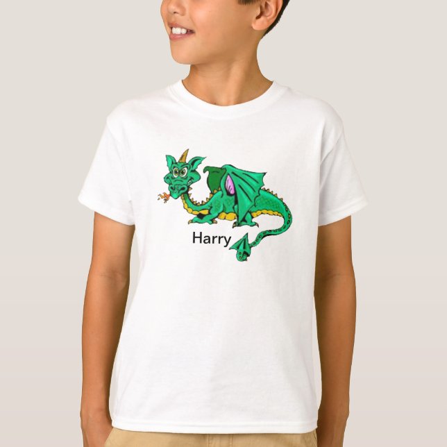 GRÜNER DRACHE SCHERZT T-SHIRT (Vorderseite)
