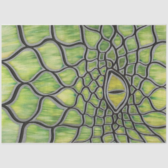 Grüner Drache Seidenpapier (Vorderseite)