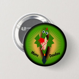 Grüner Drache von Doudou Ducasse Button