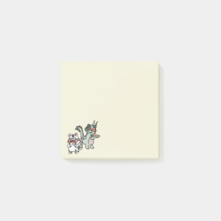 Grüner Drache weißer Tiger Post-it Klebezettel