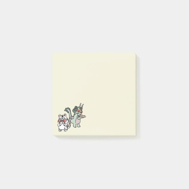 Grüner Drache weißer Tiger Post-it Klebezettel (Vorderseite)