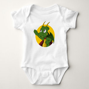Grüner Drachenjunge Cartoon Baby Strampler
