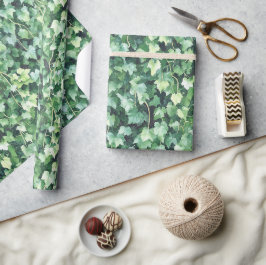 Grüner Efeu Geschenkpapier