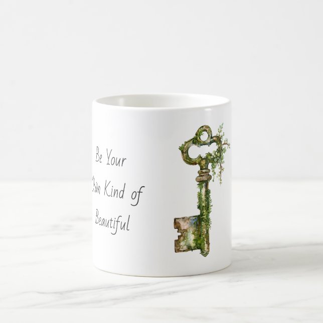 Grüner Efeu Schlüssel  Kaffeetasse (Mittel)