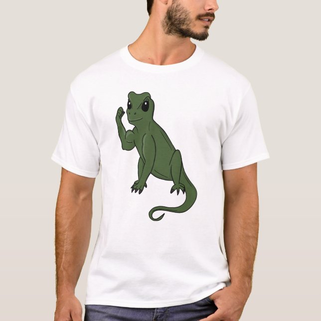 Grüner Eidechsen-Flex T-Shirt (Vorderseite)