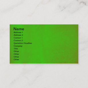 Grüner Eindruck Visitenkarte