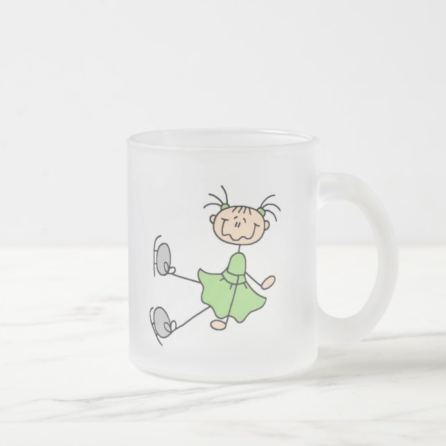 Grüner Eislauf-Mädchen-Becher Mattglastasse (Rechts)
