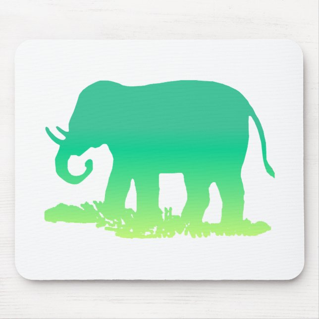 Grüner Elefant Mousepad (Vorne)