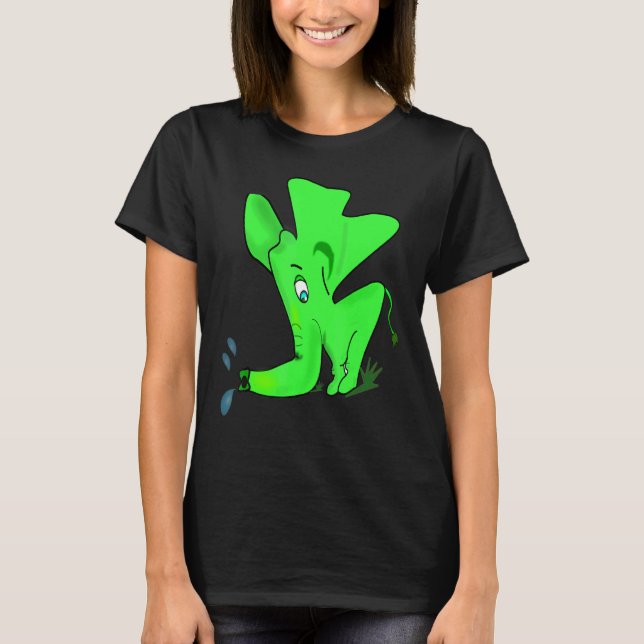 Grüner Elefant T-Shirt (Vorderseite)