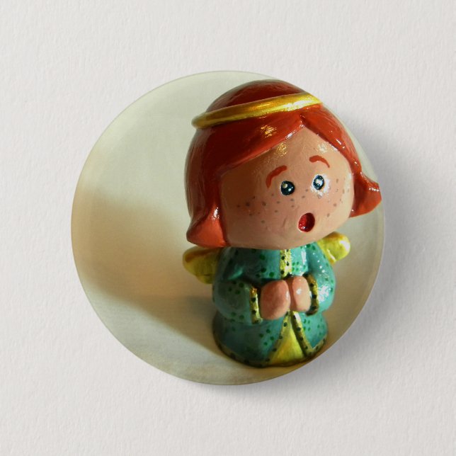 Grüner Engel V Button (Vorderseite)