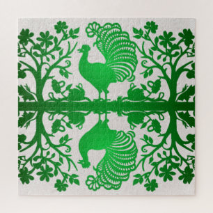 Grüner Erntedank Türkei Floral Jigsaw Puzzle