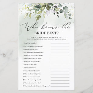 Grüner Eukalyptus, der das beste Spiel der Braut k