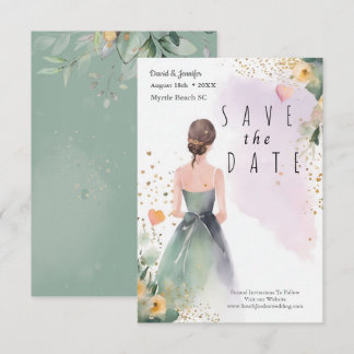 Grüner Eukalyptus Save The Date
