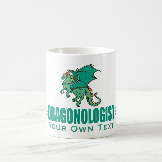 Grüner Fantasy-Drache Kaffeetasse (Mittel)