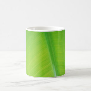 Grüner Farbverlauf Bananenblattstruktur Name Kaffeetasse