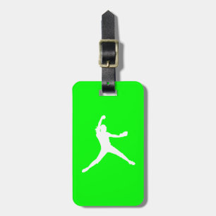 Grüner Fastpitch Silhouette-Gepäck-Umbau Gepäckanhänger