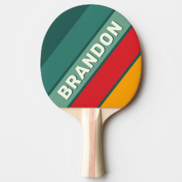 Grüner Fettstreifen mit Namen Tischtennis Schläger