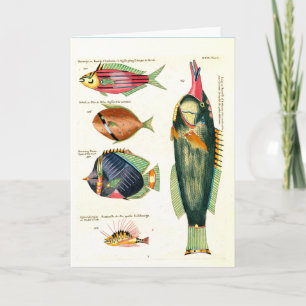 Grüner Fisch und Freunde Feiertagskarte