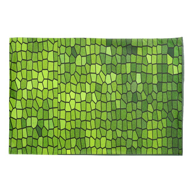 Grüner Fleck-Glasblick Kissenbezug (Rückseite)