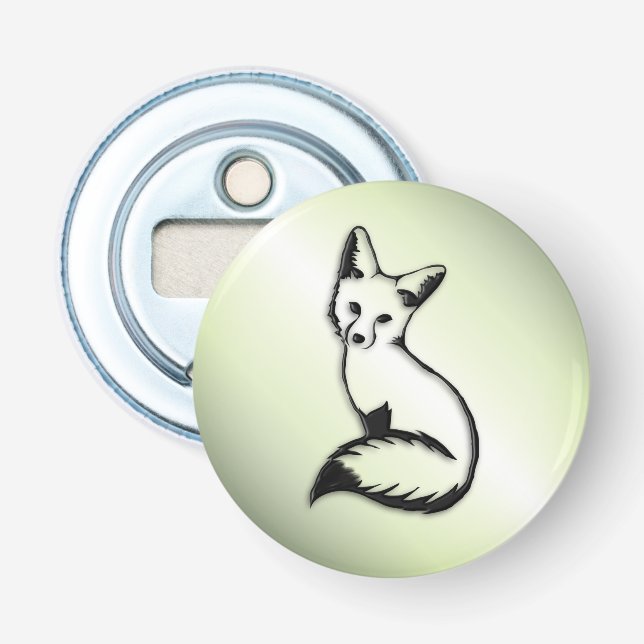 Grüner Fox Flaschenöffner (Vorderseite)