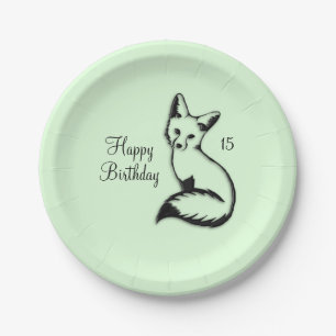 Grüner Fox Pappteller