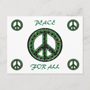 grüner Frieden für alle Postkarten