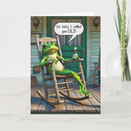 Grüner Frog alter Geburtstag Spaß Karte
