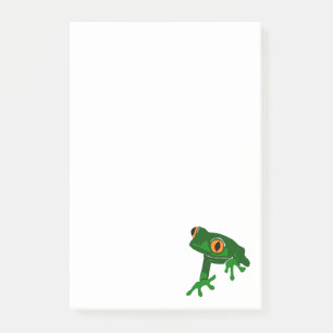 Grüner Frog - Nachhinweise Post-it Klebezettel