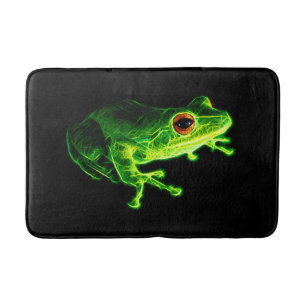 Grüner Frosch Badematte