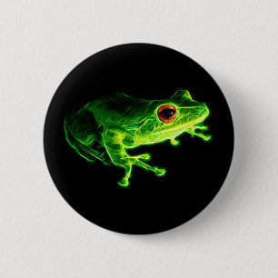 Grüner Frosch Button