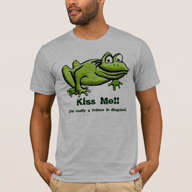 Grüner Frosch Cartoon Weißer T - Shirt (Vorderseite)