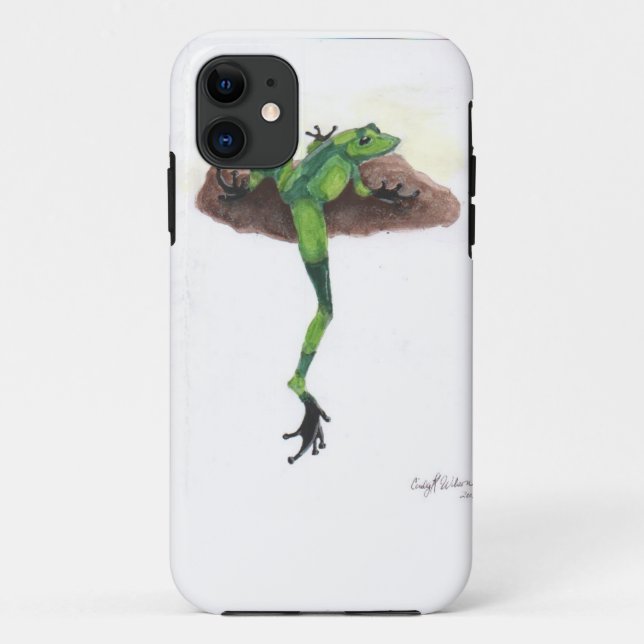Grüner Frosch Case-Mate iPhone Hülle (Rückseite)