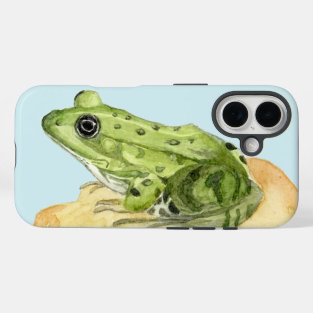 Grüner Frosch Case-Mate iPhone Hülle (Rückseite (Horizontal))
