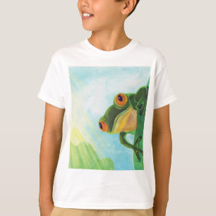 Grüner Frosch, der Sonnenstrahlen fängt T-Shirt