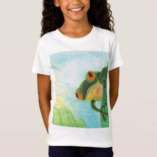 Grüner Frosch, der Sonnenstrahlen fängt T-Shirt