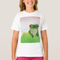 Grüner Frosch Entspannen im Teich