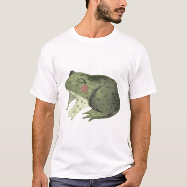 Grüner Frosch Freund T-Shirt (Vorderseite)