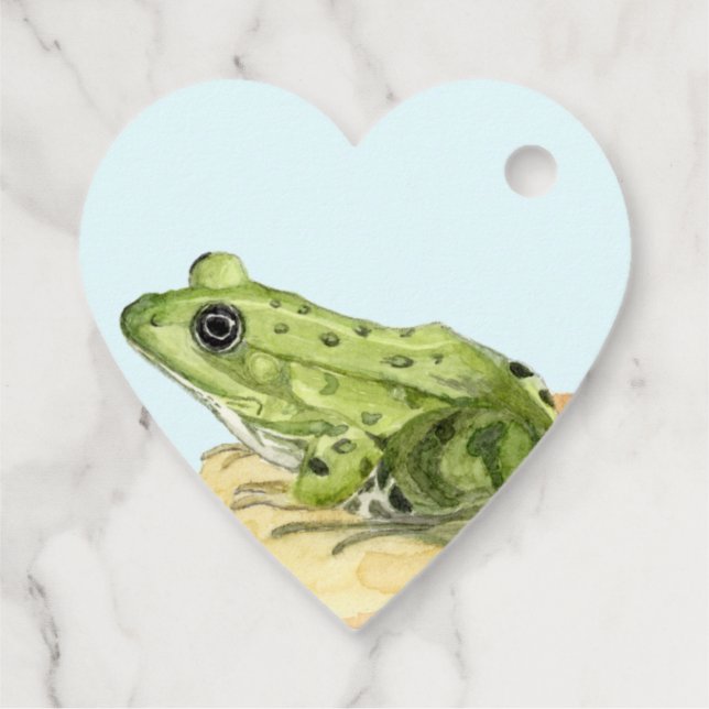 Grüner Frosch Geschenkanhänger (Rückseite)