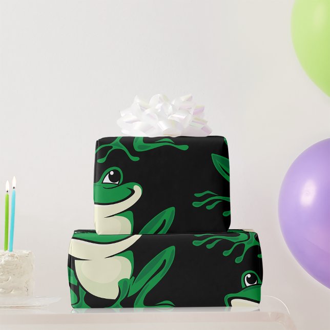 Grüner Frosch Geschenkpapier (Von Creator hochgeladen)